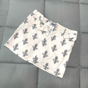 Vintage Dolce & Gabbana printed white skirt